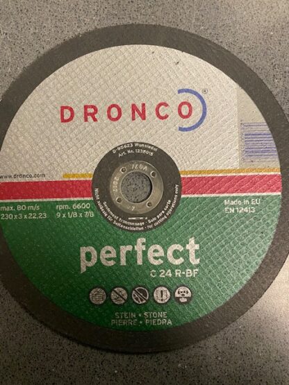 230MM X 3.2 X 22 FLAT STONE CUTTING DISC