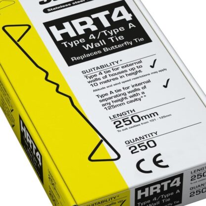 HRT4 WALL TIE X 250mm LONG PACK OF 20