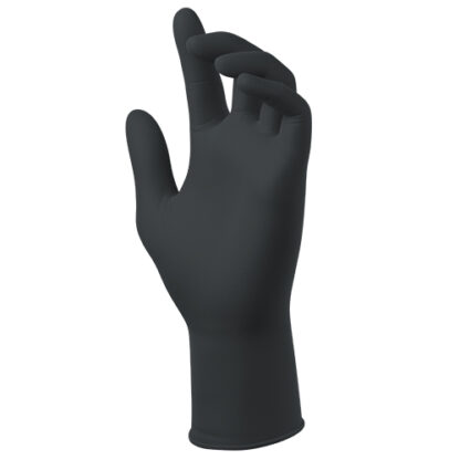 MEGAMAN NITRILE BLACK GLOVES 50 X BOX SIZE LARGE