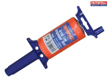 FAITHFULL HI-VIS STRING LINE DISPENSER REEL 100mtr