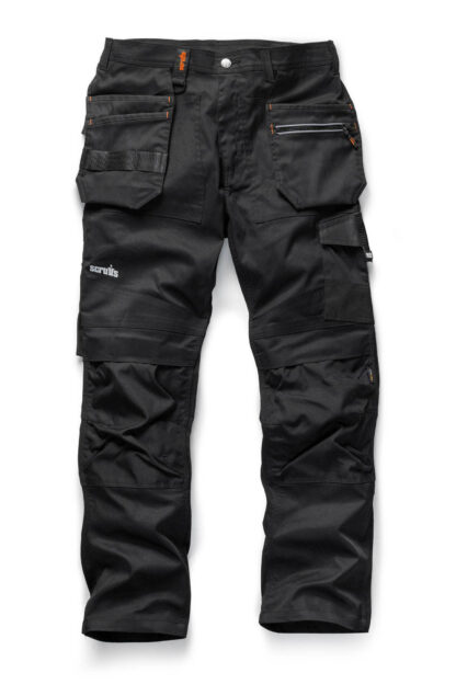 SCRUFFS TRADE FLEX TROUSER BLACK 36"