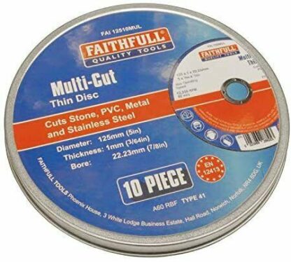 FAITHFULL CUT OFF WHEEL 115mm x 1.0 x 22 MULTI PURPOSE - Image 3