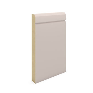 WHITE MDF PRIMED CHAMFERED SINGLE V GROOVE 18MM THICK 4.4MTR LONG
