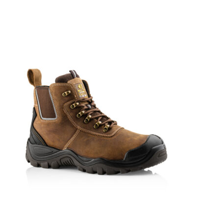 TRADEZ BLITZ S3 SRC Lightweight Waterproof Brown Safety Lace Boot